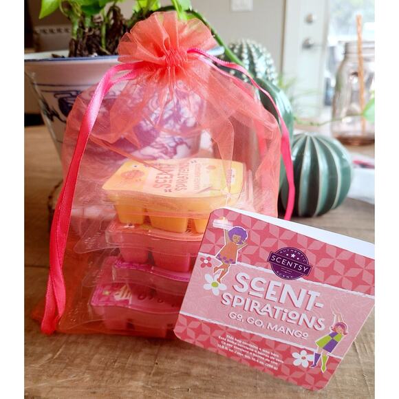 Scentsy Scent-Spirations Wax Bars Mango Margarita Wildflower Shortcake Lot (4) - Picture 1 of 3